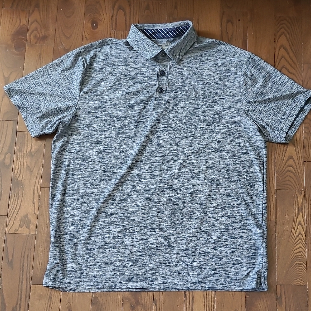 Under Armor Men's Blue Gray Polo Shirt size XL
